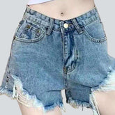 Weite Damen-Shorts im Used-Look